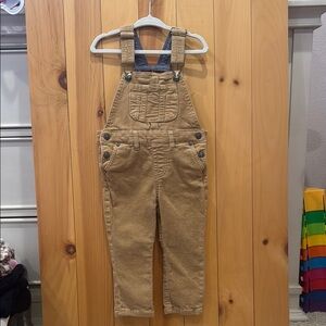 7 For All Mankind Tan Overalls Classic Bib Style